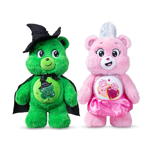 Image of Care Bears - Care Bears x Wicked 2-Pack - Love-a-Lot Bear as Glinda & Good Luck Bear as Elphaba