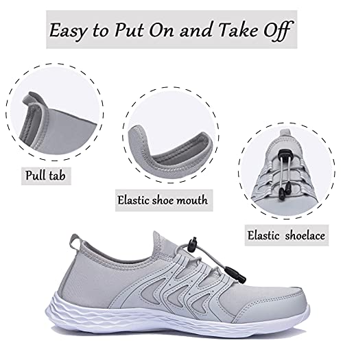 Men's Quick Dry Water Shoes Lightweight Slip on Athletic Water Sport Walking Shoes4