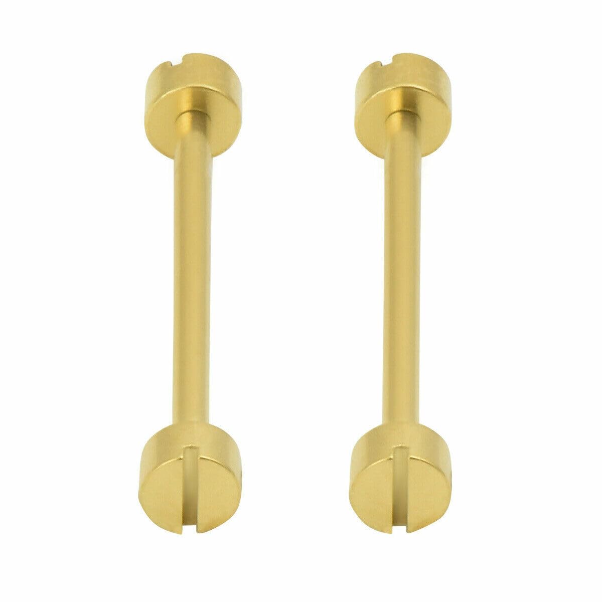 Ewatchparts 2-16mm Replacement Tube & Screw Pin Compatible With Cartier Watch Band Strap Lug Yellow Gold