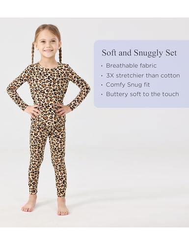 Toddler Boys and Girls Bamboo Viscose Pajamas Set Snug Fit Long