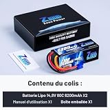Zeee lot de 2 batteries LiPo 4S 6200 mAh en boîtier rigide photo 6