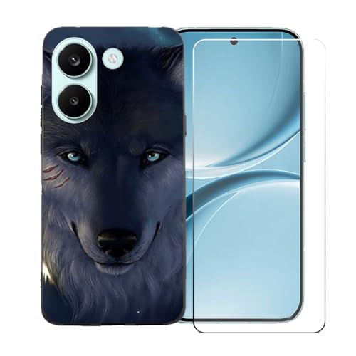 CongJiaLingXi�P�[�X�K�p�� Poco X8 Pro (6.59") + �������ꂽ�K���X�X�N���[���v���e�N�^�[�A�_��ȃV���R�[���V�F���o���p�[TPU�ی�J�o�[�̂���,BST12