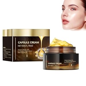 Derivtae Crema Vita C Profunda, Vitamin C Capsule Cream, Crema En Cápsulas con Vitamina C, Anti-Aging Wrinkles Face Moisturizer Capsule Creams, Crema Hidratante Blanqueadora