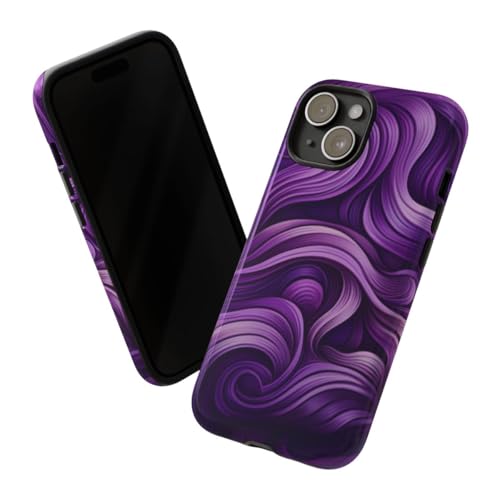 Coque iPhone 15 vague violette pour protéger contre les rayures - 2