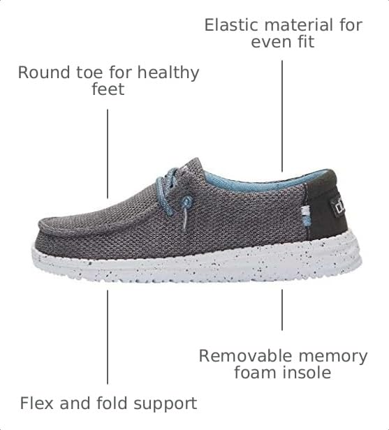 Image of HEYDUDE Boy's Wally Youth Multiple Colors | Boy's Shoes | Boy's Lace Up Loafers | Comfortable & Light-Weight