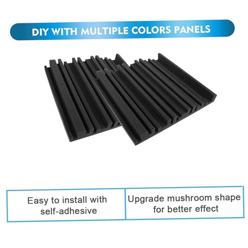 6 piezas Paneles acústicos absorbentes para insonorización y reducción de ruido para estudio de grabación miniatura 6