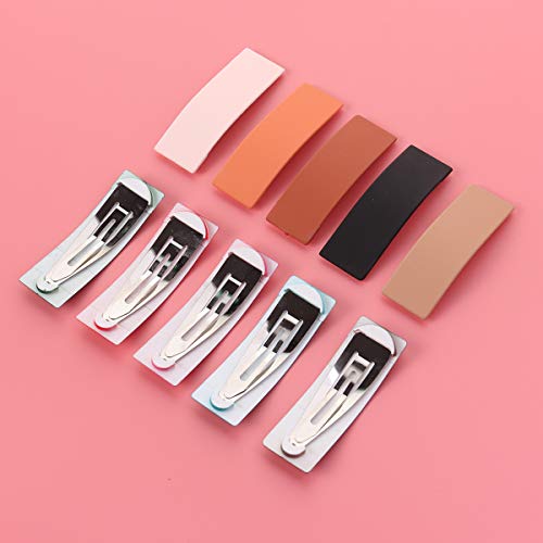 Lurrose 10 pçs prendedores de cabelo foscos prendedores coloridos grampos de cabelo acessórios de ca
