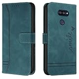 Lihondar Coque pour LG K40S, Protection Portefeuille Etui à Rabat Housse Premium en Cuir PU avec Antichoc TPU Fermoir Magnétique Flip Pochette Housse pour LG K40S (Vert)