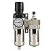 Filtro Regolatore Aria, AC3010-03 Filtro Pressione Aria Compressa in Lega di Alluminio Filtro Acqua Separatore Trappola Olio 3/8"Filtro Anti-umidità