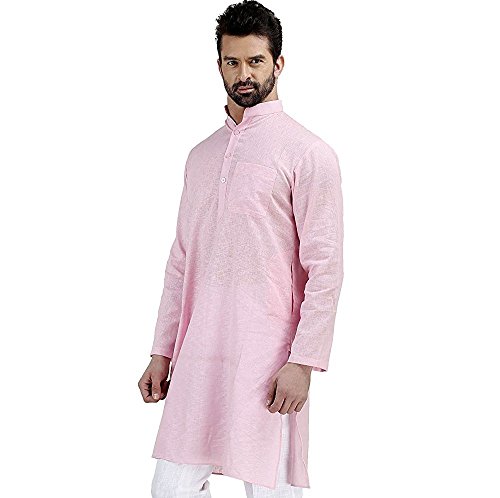 Kurta para hombre Royal Kurta de lino khadi y manga larga 3