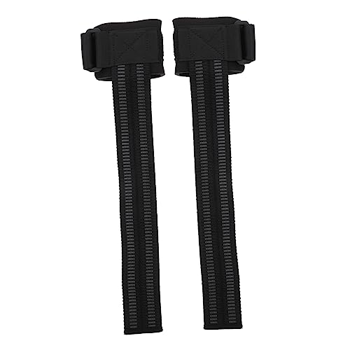 Sangles de levage musculation en nylon noir durable pour poignet et fitness