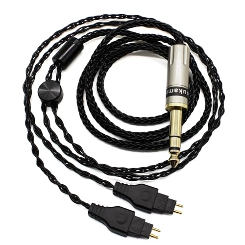 Youkamoo�����p�I�[�f�B�I�A�b�v�O���[�h�P�[�u�� �݊��� Compatible for Sennheiser HD650 HD600 HD580 HD660S HD660S2 HD58X Massdrop HD6XX �⃁�b�L���P�[�u�� 6.35mm