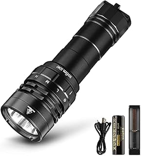 Sofirn Diving Torch, SD05 Led Flashlight Super Bright 3000 Lumen, Underwater 100 Meters EDC Light with Rechargeable 21700 Battery for Diving Fishing Caving and Outdoors Waterproof