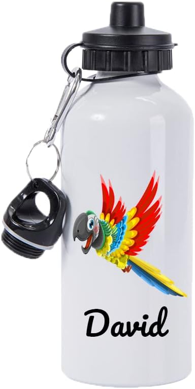 Personalised Alpaca White Water Bottle 600ml Back to School Gift for Kids