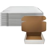 20 Stück 33 x 22,9 x 10,2 cm Versandkartons weiß Karton Versandkartons Kleinunternehmen Versandkartons Briefkasten Bulk Geburtstag Hochzeit Party Buch Literatur Geschenk
