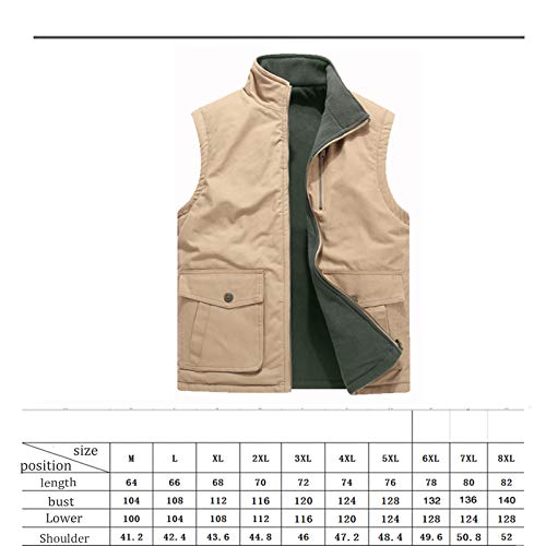 GAOHONGMEI Mens klassieke katoen militaire vest Gilets dubbelzijdige outdoor multi pocket vest mouwloze jack-zwart-l - Afbeelding 5