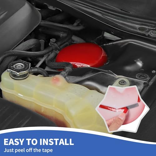 Image of RAZPOY Engine Compartment Suspension Cover Engine Bay Accessories Compatible with Dodge Challenger Charger 2009-2024, Red