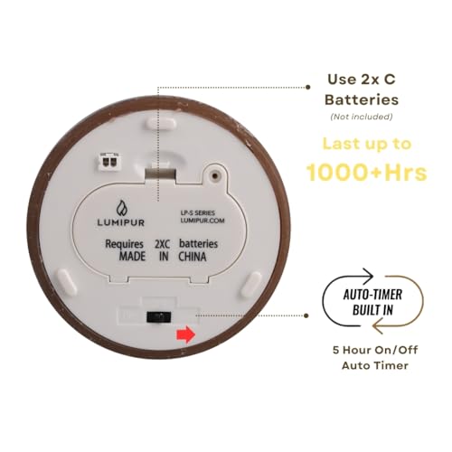 Bougie pilier LED marron cacao pour décoration de table chaleureuse