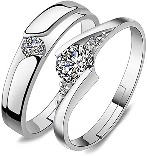 MEENAZ CZ AD Adjustable Couple Ring for Lovers Gold Plated King Queen Design Valentine Gift Ring for Her King His Queen American Diamond Jewellery Ring Set for Girl Boy couples (B09LRW4Z3K) Amazon Price History, Amazon Price Tracker