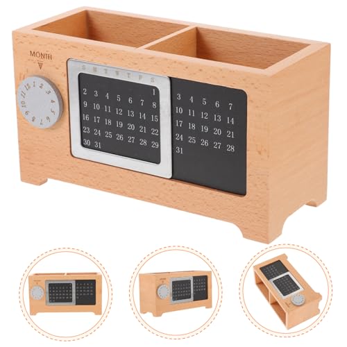 Pot à crayons bois haut de gamme, organiseur multi bureau durable