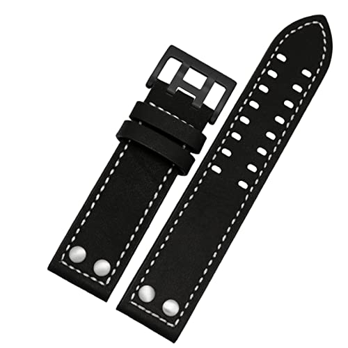 Bracelet de montre cuir véritable 20 mm 22 mm SCHIK pour montre Hamilton H77616533
