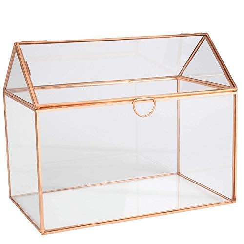 Deco Glass Geometric Diy Terrarium (10”X6”X8”), Succulent & Air Plant- Large House Shaped For Indoor Gardening Decor- Create Your Own Flower, Fern, Moss Centerpiece- Amazing Holiday And Wedding Gift #TOP1