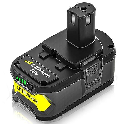 Upgraded 6.0Ah P108 Replacement Battery Compatible with Ryobi 18V Battery Lithium P108 P102 P103 P104 P105 P107 P109 P122 for 18 Volt Cordless Power Tools(Green)