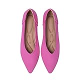 Women's Flats Shoes Pointed Toe Knit Ballet Comfortable Dressy Slip On Leopard Flat-Pink-8.5