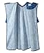 Men’s Open Back Adaptive Flannel Nightgown for Seniors - Back Snap Nightgowns With Dome Closure - Digital Dot MED