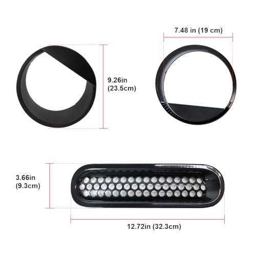Garniture et inserts en maille de grille haut de gamme pour Jeep Wrangler JK JKU