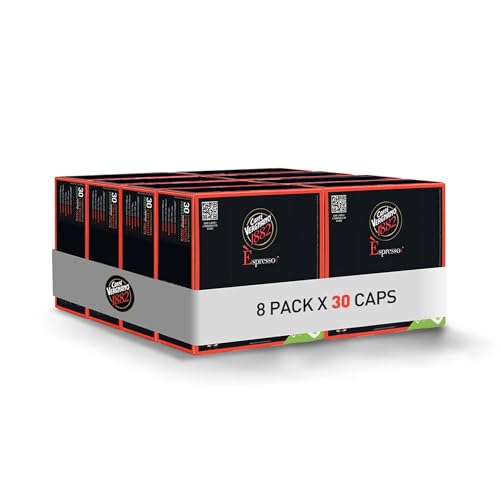 Caffè Vergnano 1882 - 240 Capsule Caffè Compostabili e Compatibili con Nespresso, Cremoso - 8 confezioni da 30 capsule