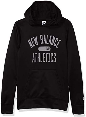 New Balance Kids Boys' Little Graphic Hoodie, Black, 5