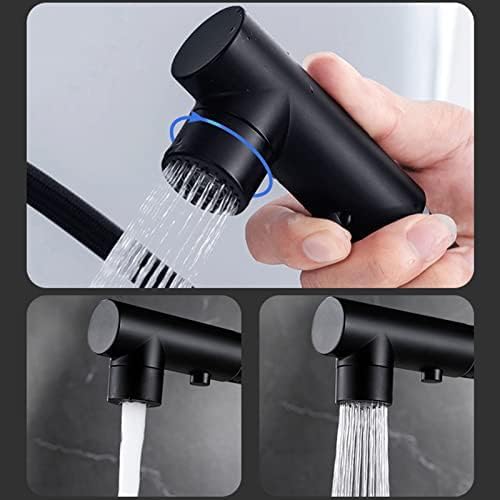 Robinet d'évier de cuisine avec pulvérisateur amovible et grand bec à arc élevé