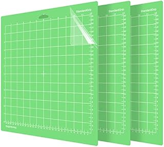 ATOWORLD Standard Grip Cutting Mat for Cricut Explore Air 2/Air/Maker/One 12x12 (30.48cmX30.48cm) Adhesive Sticky Green Cricket Cutting Mats for Cricut 3 Pack