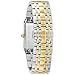 Bulova Men's Modern Two-Tone Stainless 3-Hand Quartz Watch, Blue Rectangle Dial with Diamonds Style: 98D154