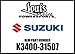 04 Suzuki VZ 1600 Marauder Front Foot Rest Brake Pedal K3400-31507 2004-2005