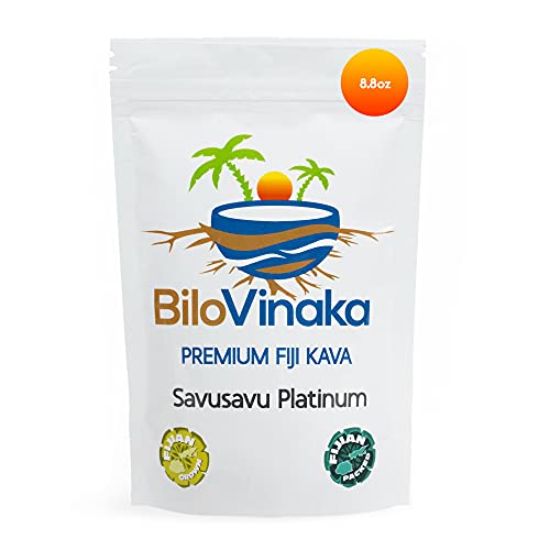 Bilovinaka - Savusavu Platinum, Premium Fiji Kava Kava Powder, All-Natural Kava Drink, Kava Fijian Grown And Packed, 8.8 Oz/250 Grams #TOP19
