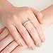 MORGAN & PAIGE .925 Sterling Silver Platinum Plated Anniversary Wedding Rings for Women - Classic Channel-Set Princess Cut Cubic Zirconia Sterling Silver Rings, Stackable Women Wedding Band Size 6