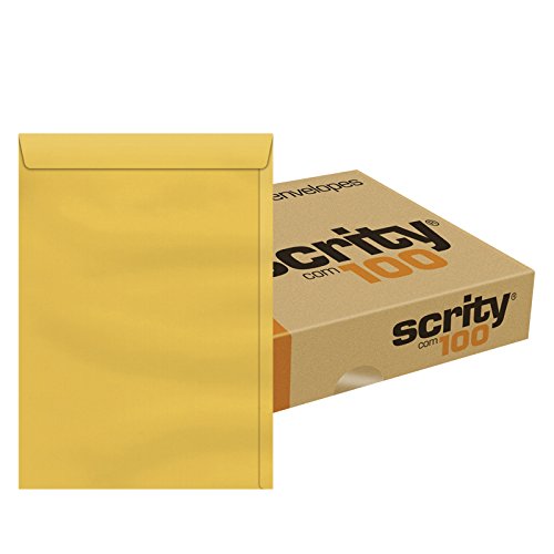Envelope A4 Saco Kraft Ouro SKO332 229X324 Scrity 100 Unidades