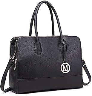 Miss Lulu Women Adjustable Handbags Designer Shoulder Tote Bag Large For Work (Black)