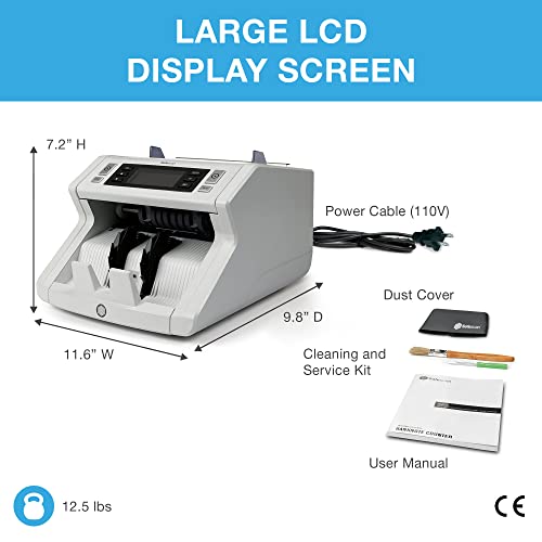 Safescan 2250 Money Counter Machine With Counterfeit Detection, Multi-Currency, Add/Batch Modes, Lcd-Display, High-Speed Counts And Sorts 1,000 Bills Per Minute, 3 Point Counterfeit Check #TOP4