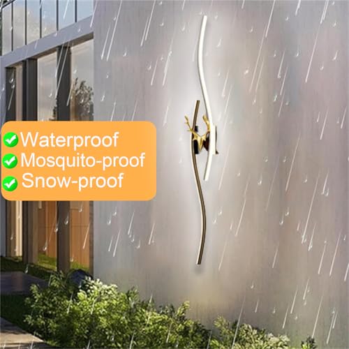 Lampe murale LED extérieure 100cm noire dimmable avec télécommande IP65 - 3