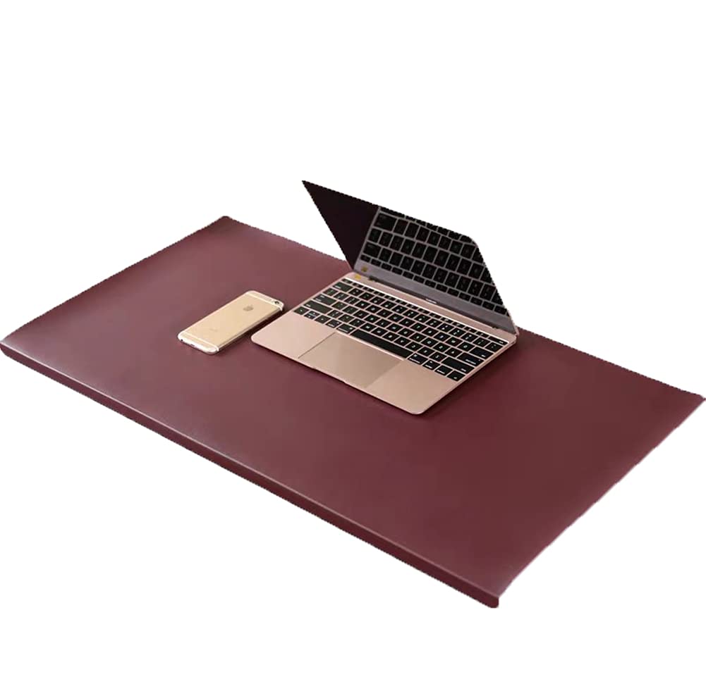 Sous-main de bureau avec protection des bords de 100 x 50 cm en cuir synthétique pour ordinateur portable et bureau