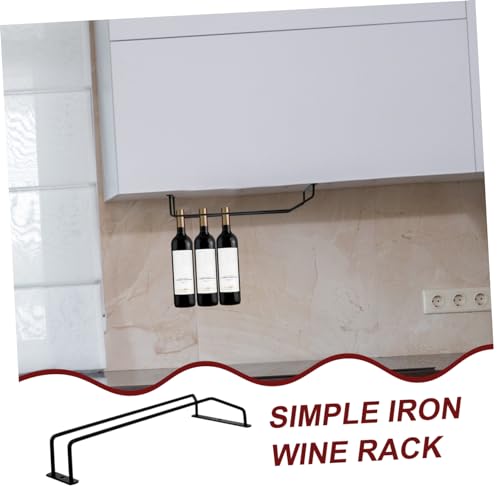 Soporte para botella de vino de hierro negro miniatura 4