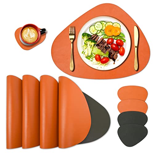 Set de table imperméable en PU double face pour éliminer les corvées de nappe