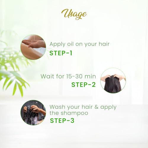 Image of Dhathri Neelibhringadi Keram Hair Oil with Coconut Oil, Licorice & Amla | Ayurvedic Oil Repairs Dry & Damaged Hair | Promotes Hair Growth & Reduces Hair Fall | All Hair Types, Pack of 2x100ml