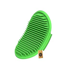 The Pets Company Pet Massage Rubber Bath Glove for Dogs, Cats, Rabbit, & Hamster | Grooming Shampoo Washing Soothing Rubber Bristles Hand Brush Comb – 1 Piece (Colour May Vary)