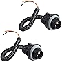 HERCOO License Plate Lights Cover Lens Socket Rear Lamp Wire Harness Compatible with Silverado Sierra Avalanche Suburban Escalade Yukon GMC Cadillac, Pack of 2