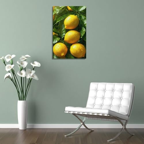 Poster citrons ZHOUKEG solution déco murale suspendue pour masquer un mur vide - 5