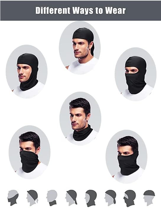 Miniatura 7 de 2 unids pasamontañas máscara de esquí táctico cabeza capucha deportes snowboard ciclismo pesca motocicleta protección UV máscara facial